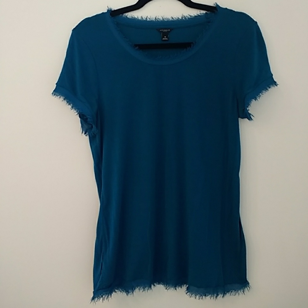 Dark teal blue shirt sleeved tee